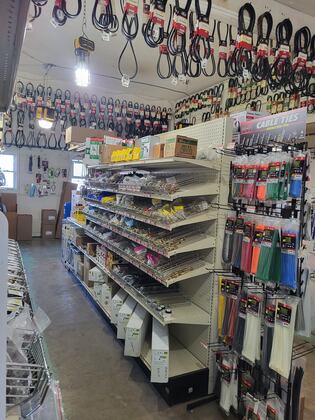 Shelves of fittings and valves