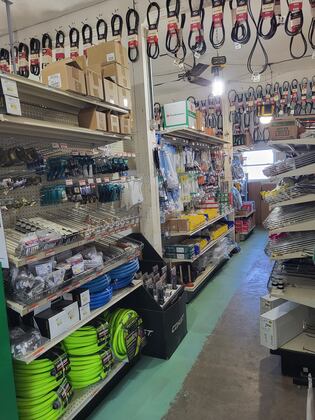 Assorted pipe fittings — close-up